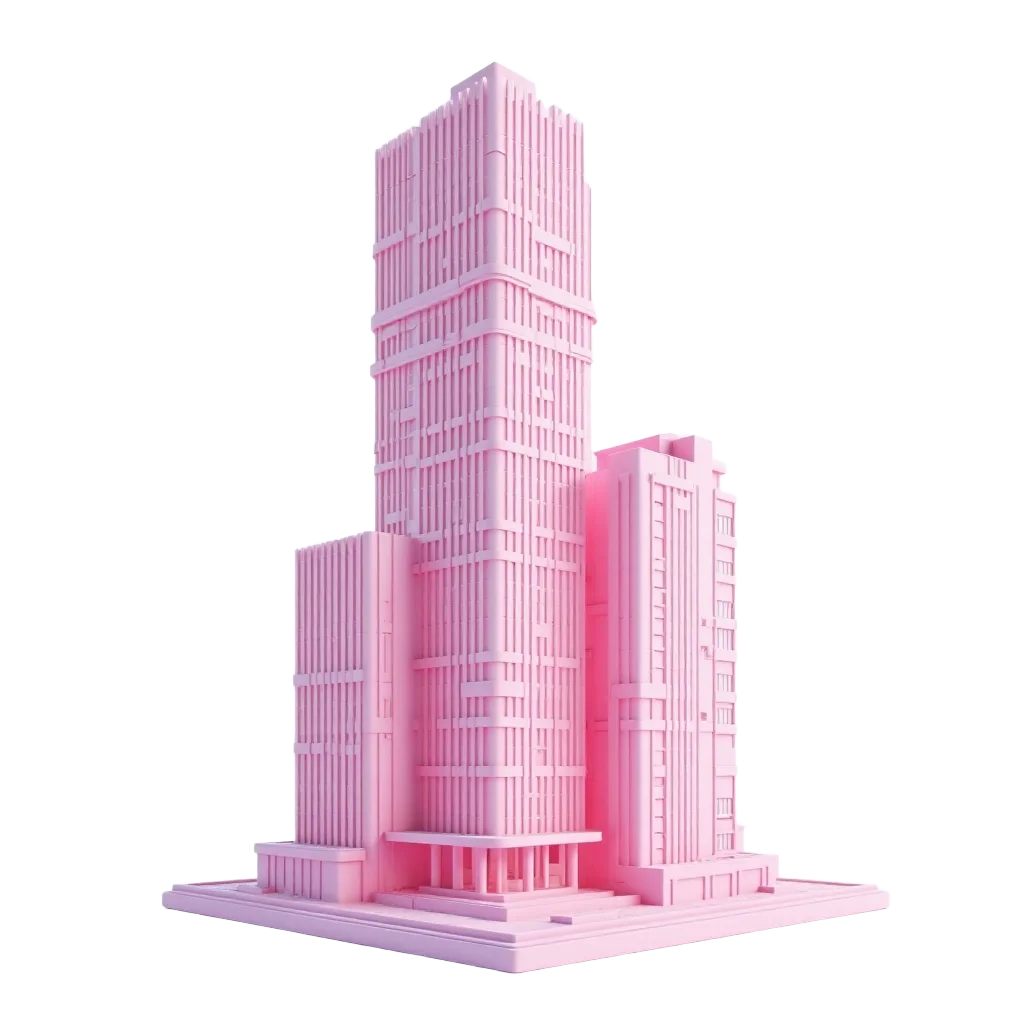 Pink Skyscraper Model